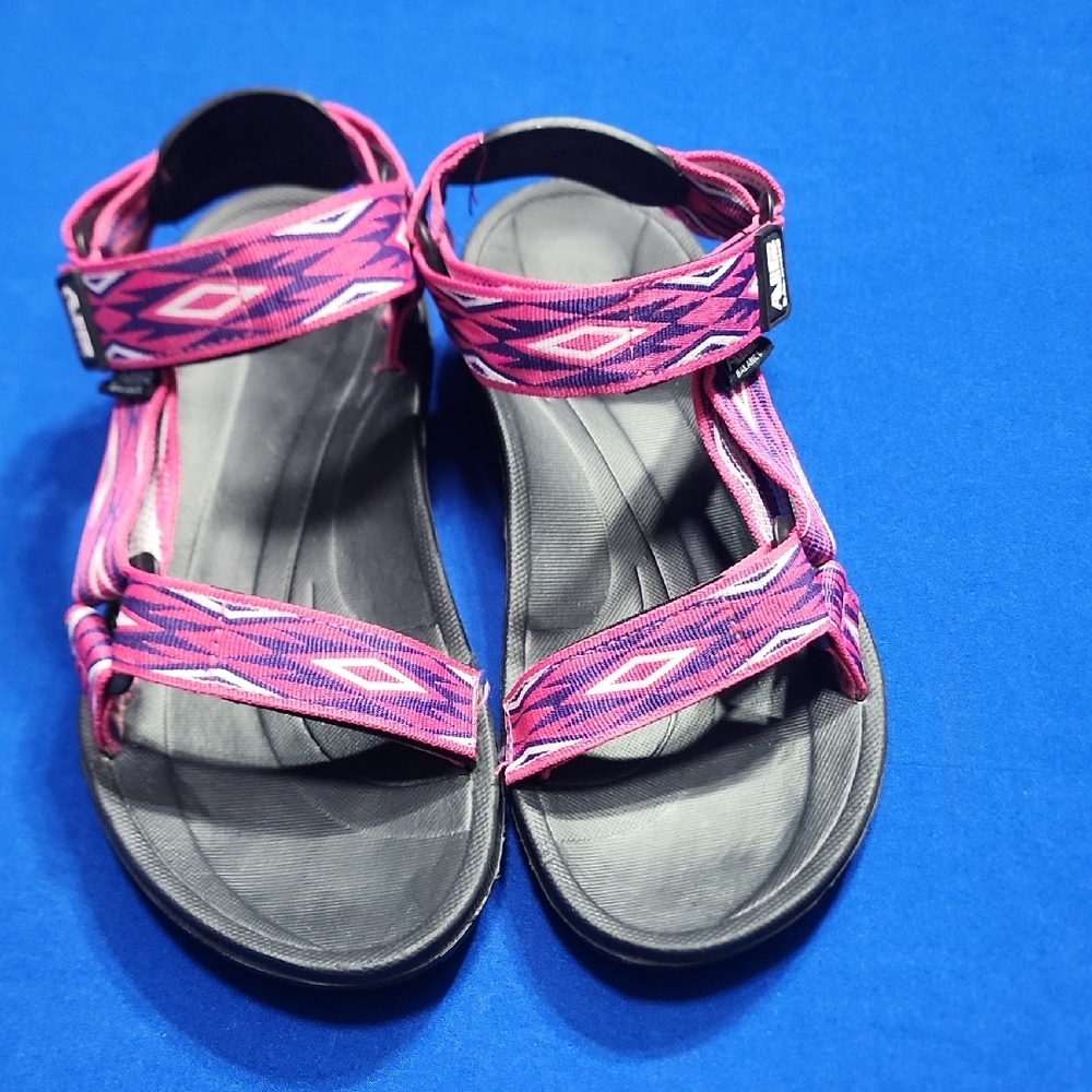 Air Balance Pink and Black Patterned Sandals